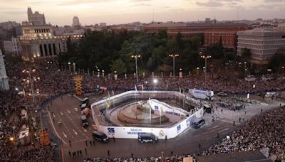 Cibeles se prepara para celebrar la Liga del Real Madrid y se refuerza el transporte