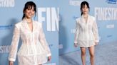 Jenna Ortega Takes on Sheer Trend in White Lace Corset Minidress by Adeam at ‘Finestkind’ Premiere