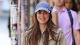 Dakota Johnson Sports Trenchcoat & Baseball Hat on ‘Materialists’ Set in NYC