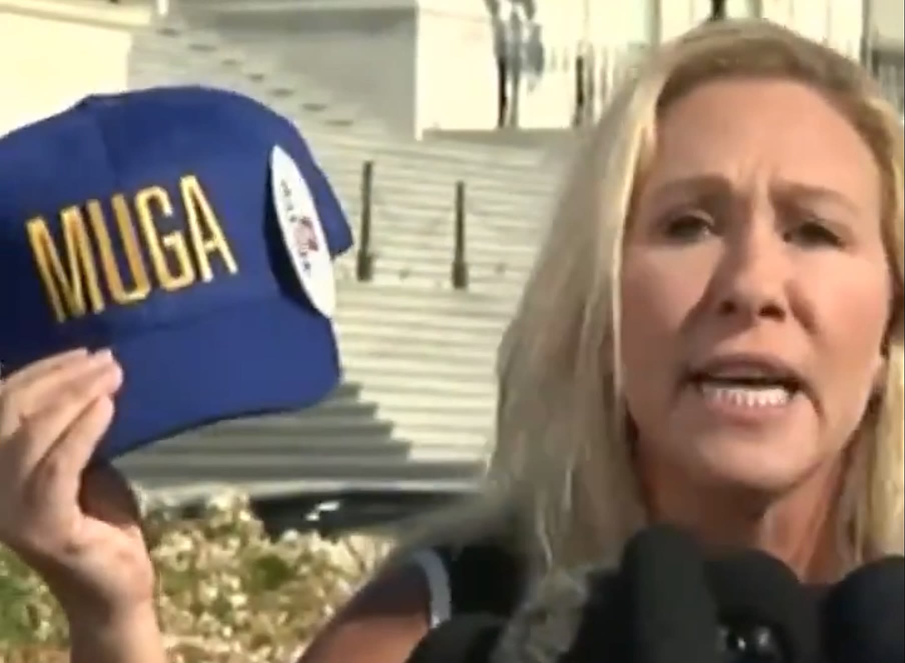 Oops! Marjorie Taylor Greene stunt backfires after she trolls Speaker Johnson — MUGA hats now on sale to help Ukraine (video)