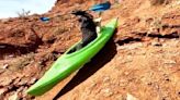 Watch mountain biker swap bike for kayak to make hair-raising desert decent