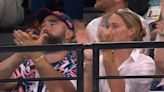 Jason and Kylie Kelce support Simone Biles at the Olympics in Paris