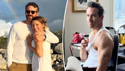 Blake Lively thirsts over photo of Ryan Reynolds flexing in muscle tank