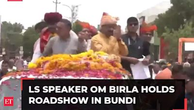 Speaker Om Birla holds roadshow in Rajasthan's Bundi; says investments in all sectors coming to India
