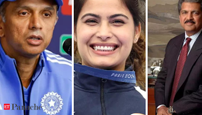 Rahul Dravid and Anand Mahindra's reaction to Manu Bhaker’s inspiring comeback at Paris Olympics is pure gold