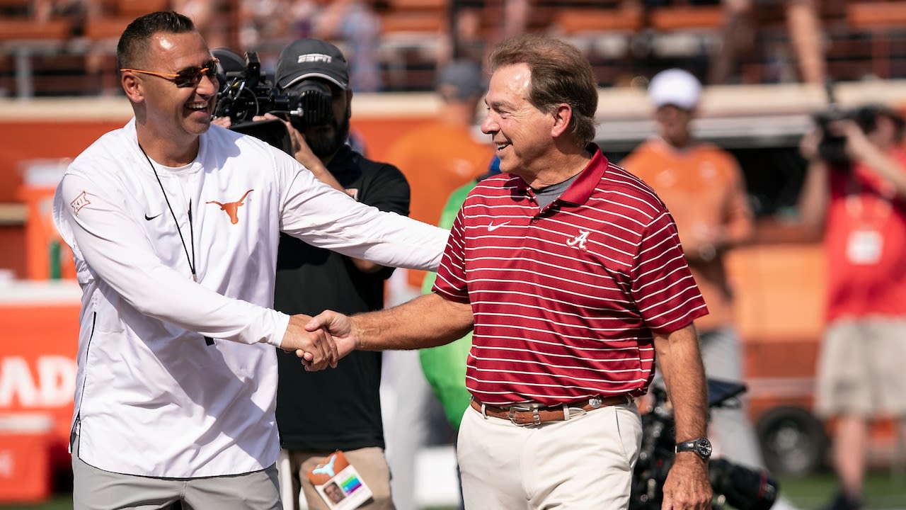 Steve Sarkisian thanks Nick Saban during Texas’ first SEC Media Days