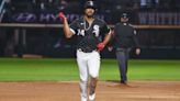 Eloy Jiménez preparing to play outfield with White Sox