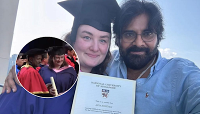 Pawan Kalyan Attends 3rd Wife's Graduation Ceremony As She Earns Master's Degree From Singapore (VIDEO)