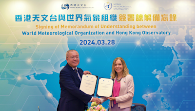 HKO and WMO update MOU to further strengthen meteorological co-operation (with photos)