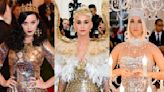 Katy Perry’s Most Iconic Met Gala Looks Through the Years: Bold Blue Tommy Hilfiger, Graffiti-adorned Jeremy Scott and More