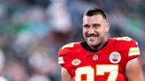 Travis Kelce Accepts Sweet Gift From Fan at the Formula 1 Grand Prix