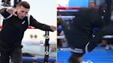 Israil Madrimov shows athleticism with impressive cartwheel during workout