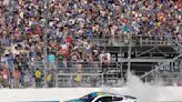 Denny Hamlin holds off Kyle Larson late to win NASCAR Cup race at Dover