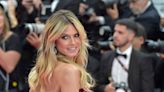 Heidi Klum Shows Off Legs for Days in Plunging Crimson Mini Dress With Deep Cutouts