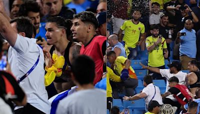 Lamentables incidentes en la Copa América: Darwin Núñez a las trompadas con hinchas de Colombia | + Deportes