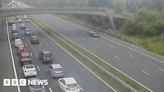 M4 traffic: Long queues after fire on motorway