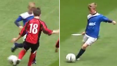 Incredible footage shows Adam Wharton dazzling defenders aged 10