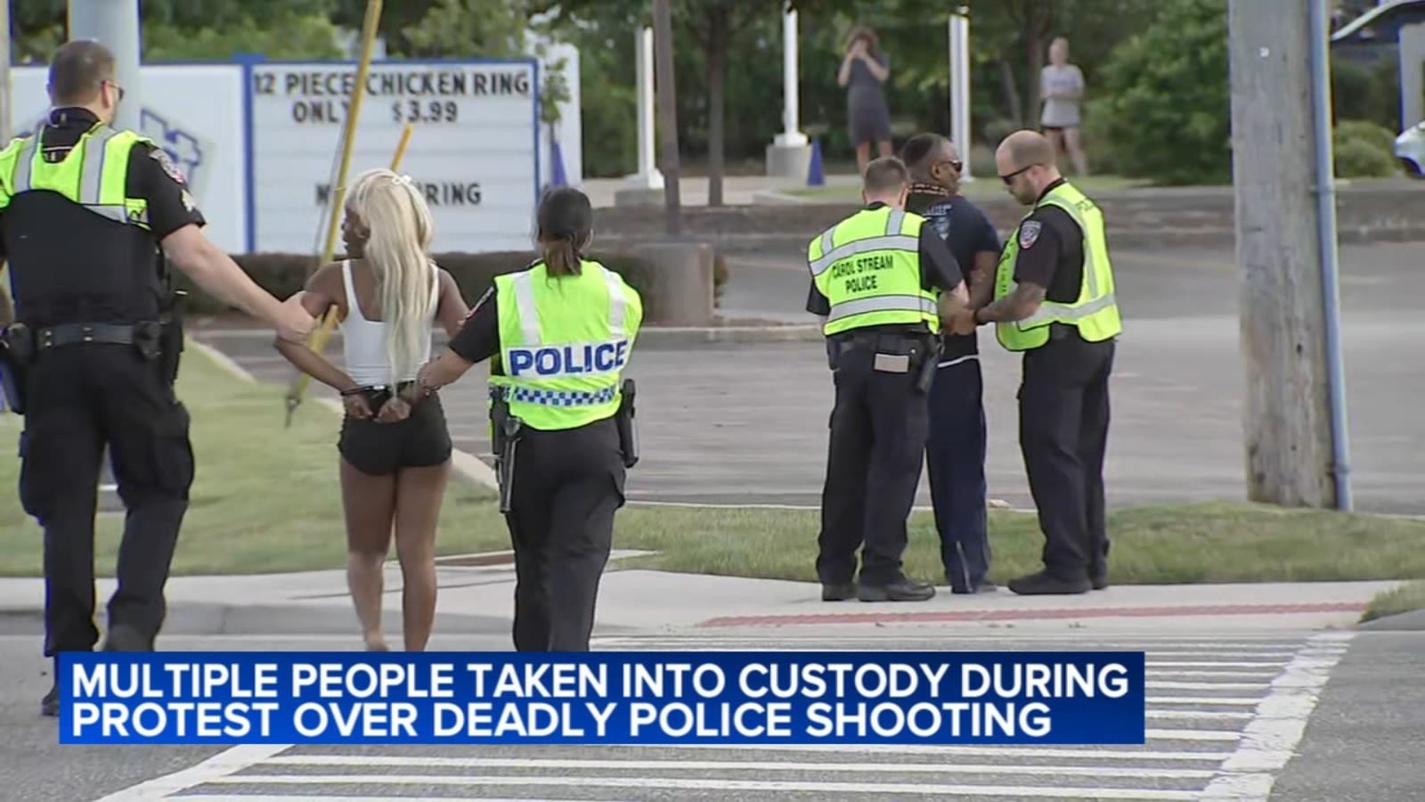 Multiple people arrested during protest over deadly Carol Stream police shooting of Isaac Goodlow