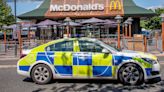 Motorist drives at McDonald's diner in car park road rage