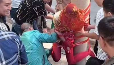 Bride tied to pole in ‘vulgar’ marriage ritual, ignites outrage over century-old custom