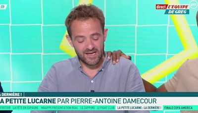 "Toutes les belles histoires ont une fin" : En larmes, Pierre-Antoine Damecour fait ses adieux à "La petite lucarne" sur la chaîne L'Équipe