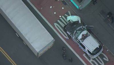 Choque de patrulla de NYPD deja 4 policías heridos en Manhattan