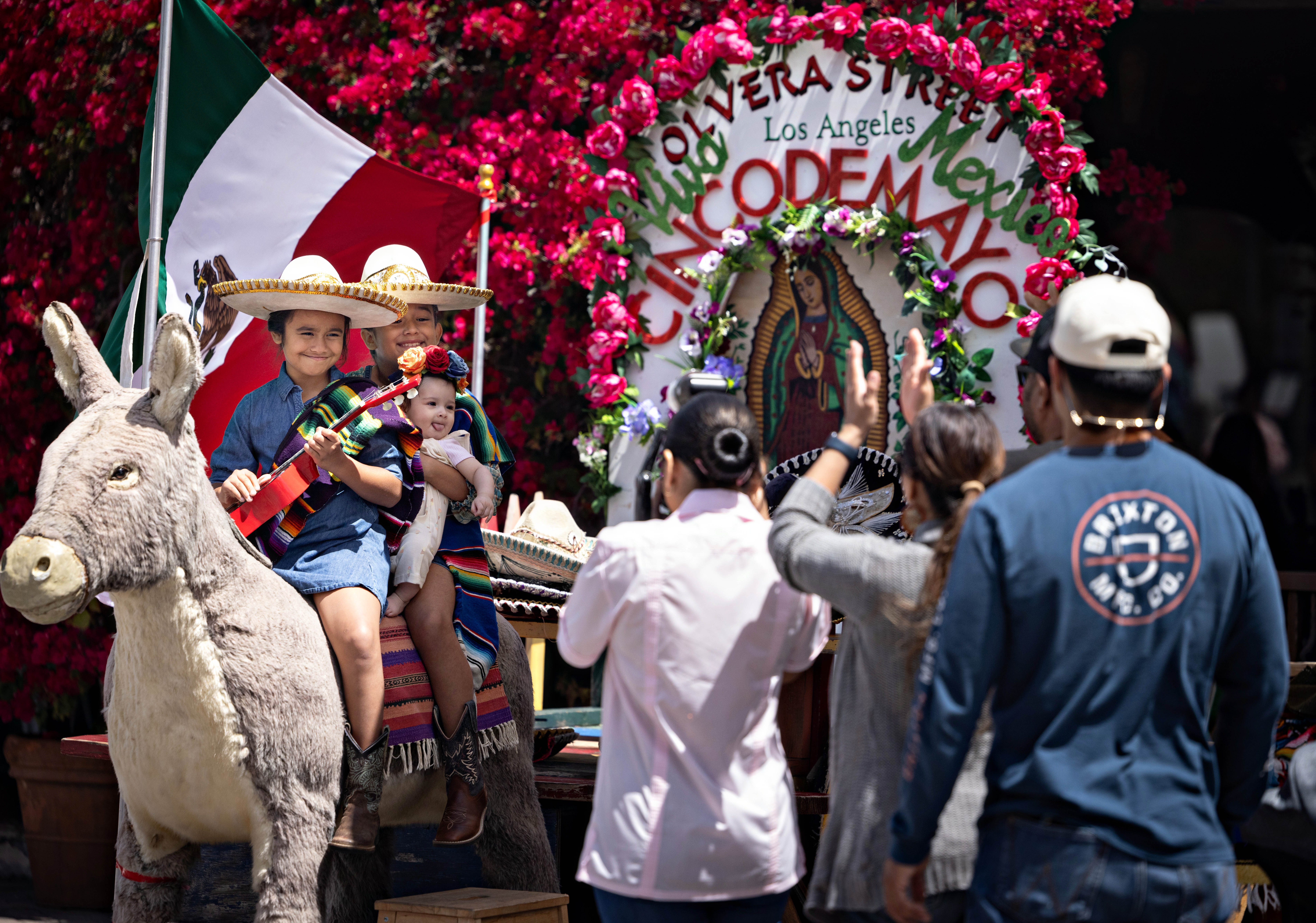 Why is a stuffed burro facing eviction from Olvera Street?
