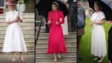 Royal Cousins Princesses Beatrice and Eugenie and Zara Tindall Are Pretty in Pink at Garden Party