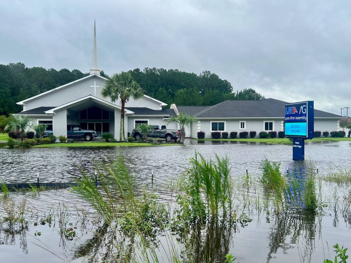 Look at Myrtle Beach areas after Tropical Storm Debby. More rain expected