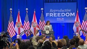 VP Harris in Jacksonville, spotlights abortion issues as Florida ban takes effect