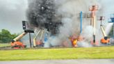 Crews battle massive fire at equipment rental business in Springfield
