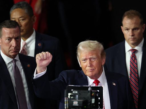 RNC 2024 live: Ear-bandaged Trump gets hero’s welcome as Tucker Carlson takes stage to roars from crowd