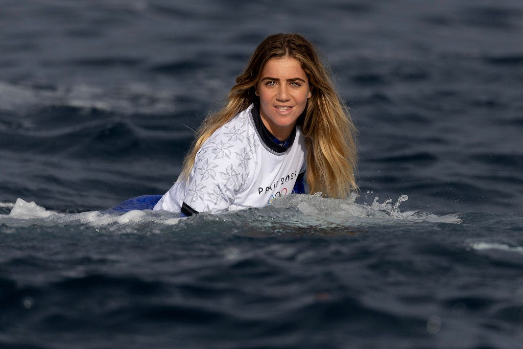 Olympic surfing resumes Thursday. Caroline Marks would pull double duty if she wins first heat