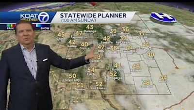 Cold for eastern New Mexico, milder elsewhere