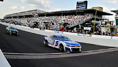 Larson adds a crown jewel on his return to the Brickyard