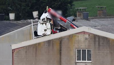 Two people killed after helicopter crashes into building in Ireland