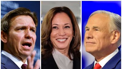 La jugada clave de Ron DeSantis y de Greg Abbott tras la postulación de Kamala Harris en lugar de Joe Biden