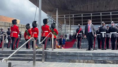 RAW VIDEO: King Charles III and Queen Camilla visit the Senedd in Cardiff