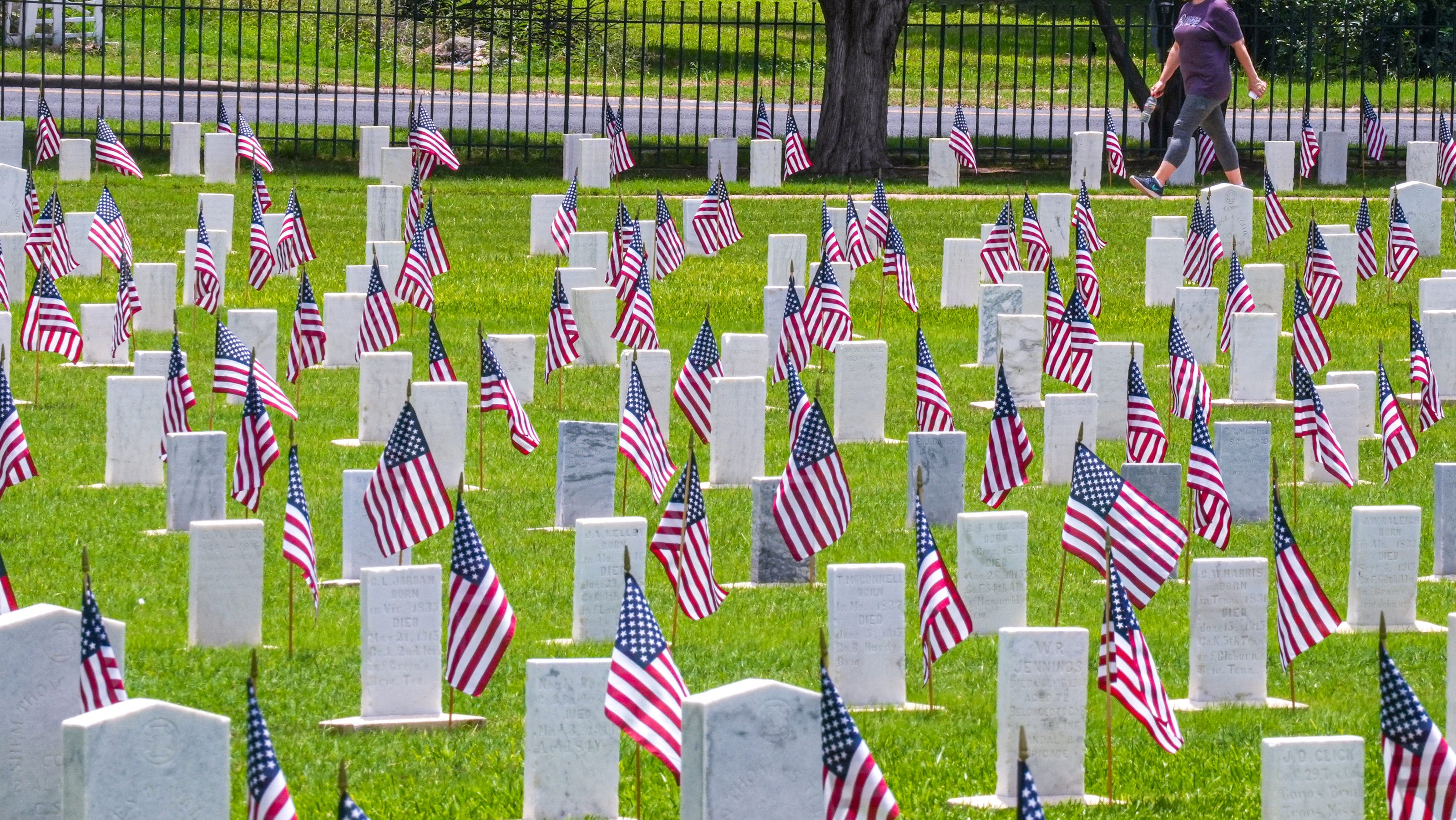 Flags are half-staff in Texas for Memorial Day, but only until noon. Here's why