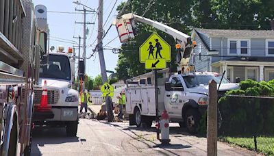 Power outage in West Warwick after truck hits utility pole