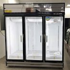 冠億冷凍家具行 台灣製瑞興冷藏展示冰箱/冷藏冰箱/玻璃冰箱/三門1455L/(RS-S2010)黑框版本