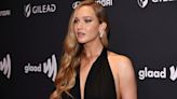 Jennifer Lawrence Wore a Plunging LBD With the Highest Leg Slit to the 2024 GLAAD Awards