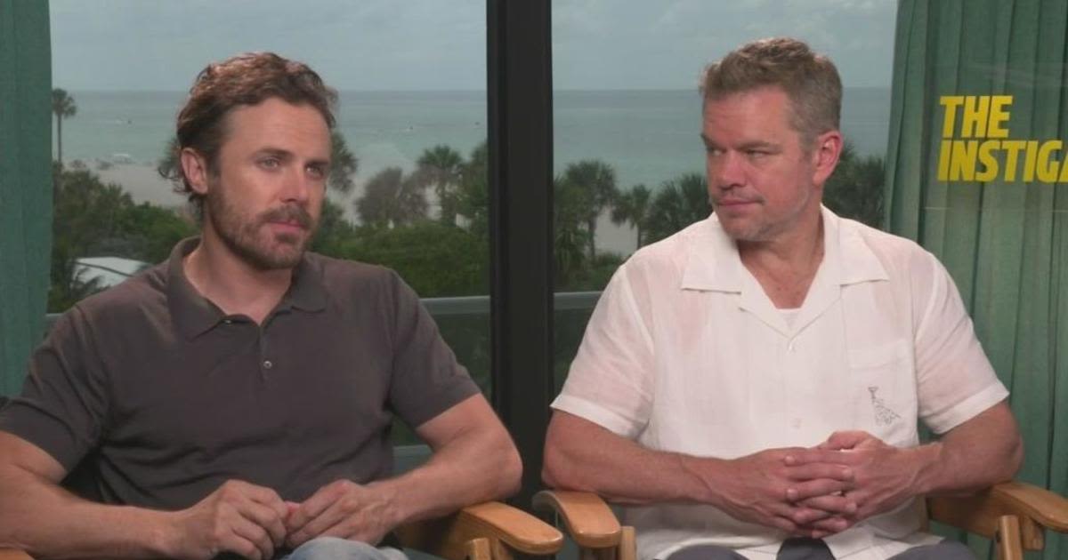 Actors Matt Damon, Casey Affleck return to their hometown in "The Instigators"