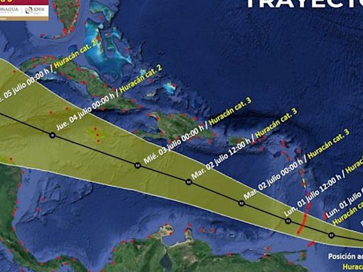 Huracán Beryl se intensifica a categoría 3, a 3 mil 700 km de Cancún; por el momento no representa peligro para México