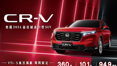 99.9萬、比入門少6萬！台灣「HONDA CR-V特仕版」降價升級2大配備