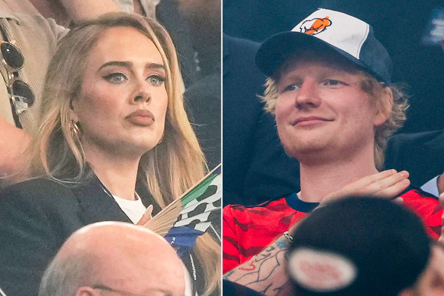 Adele and Ed Sheeran Spotted in the Stands at UEFA Championships in Germany