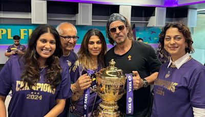 Juhi Chawla, Shah Rukh Khan pose with IPL trophy: Words cannot describe this feeling