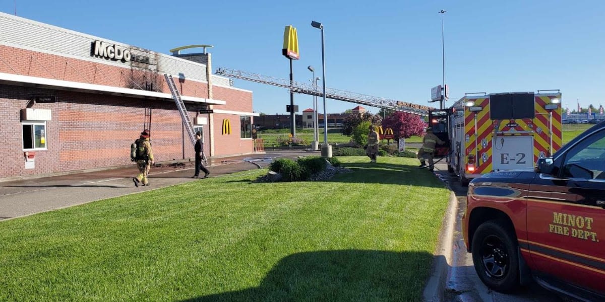 Crews respond to fire at McDonald’s near Dakota Square; no injuries