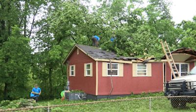 Harriman family hopes to preserve family heirlooms after tree crashed through home