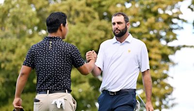 Scottie Scheffler taught Tom Kim a lesson on Day 1 at the Presidents Cup